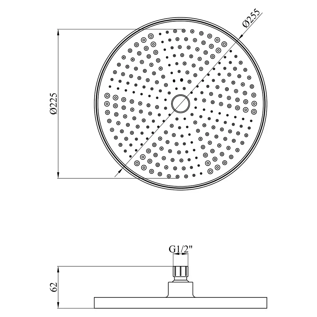 Лійка для верхнього душу Kroner Element 2801532901Z-0101 (CV036153) - фото 3