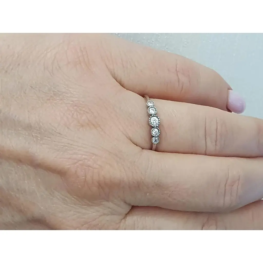 Срібне кільце Qvaliz Корона з фіанітами. 90101022 17 - фото 4