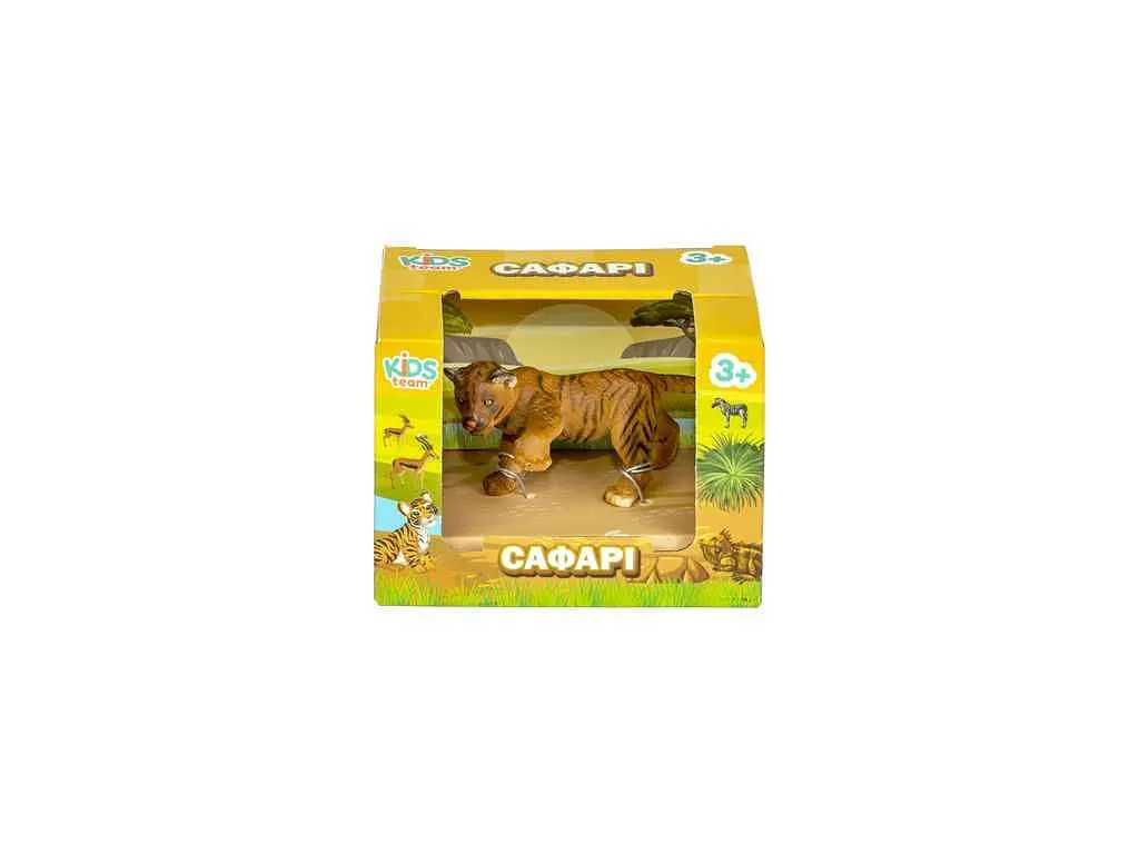 Фігурка KIDS TEAM ANIMALS тварини "Сафарі" Q9899-A83 Тигреня в асортименті - фото 6