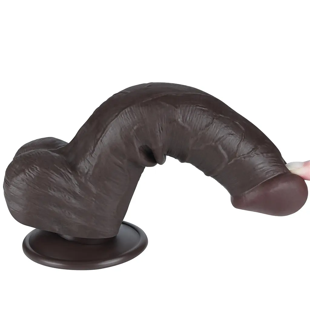 Фаллоимитатор Lovetoy Sliding-Skin Dual Layer Dong 8apos;apos; 20.8 см (черный) - фото 6