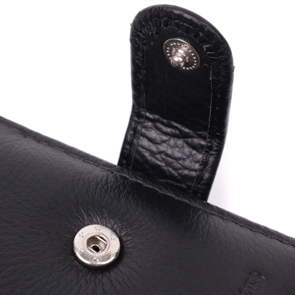 Гаманець для чоловіків зручного розміру з натуральної шкіри ST Leather 22463 чорний - фото 8