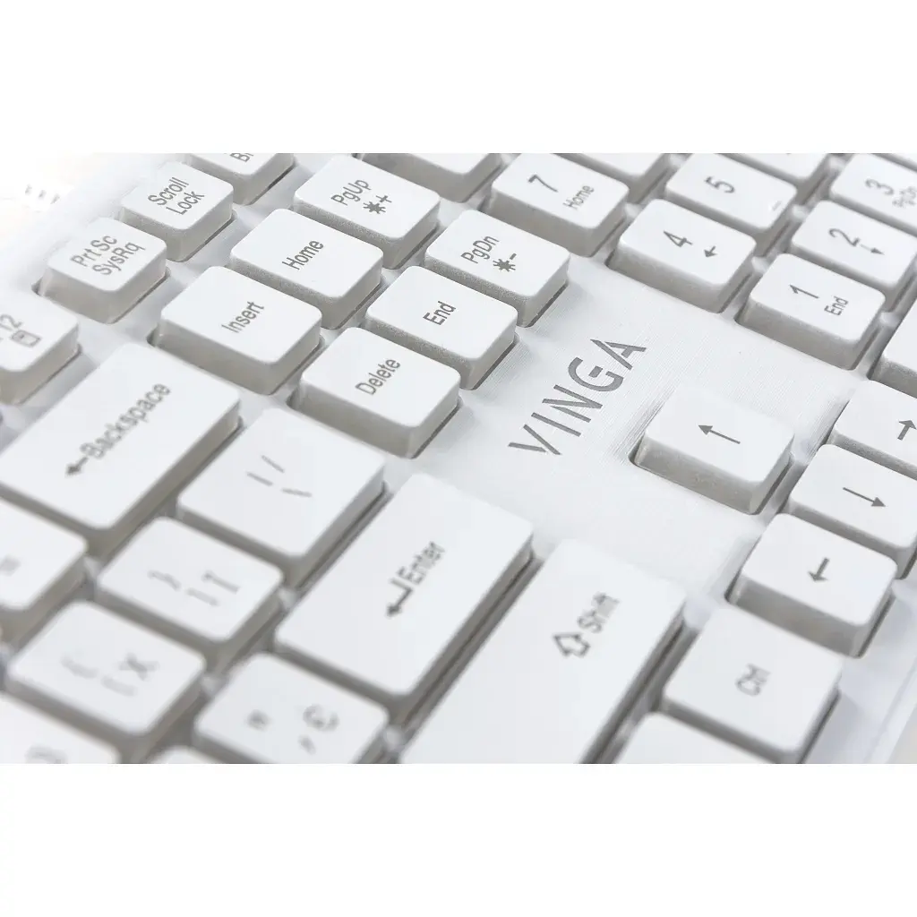 Клавіатура Vinga KB410 White - фото 6