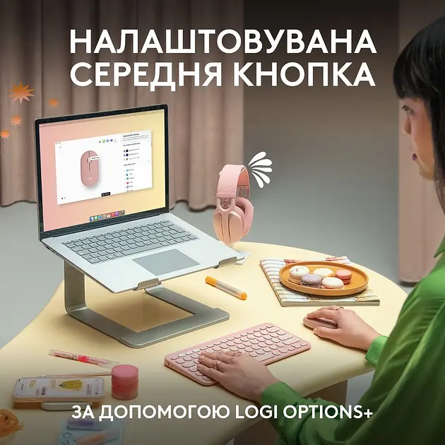 Мышь компьютерная Logitech Pebble Mouse 2 M350 Tonal Rose (910-007014) - фото 9