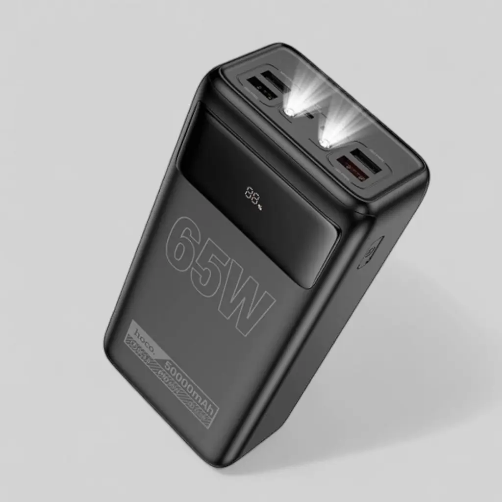 Внешний аккумулятор Hoco DB81A 50000 mAh 65W power bank с дисплеем черный - фото 5