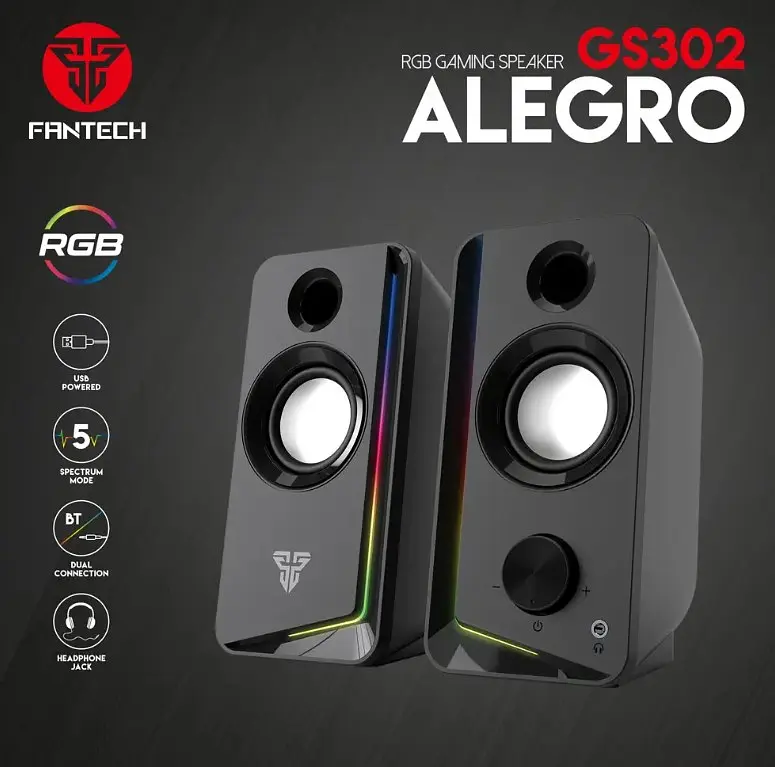 Компьютерные колонки Fantech GS 302 ALEGRO Bluetooth 6W Black - фото 2