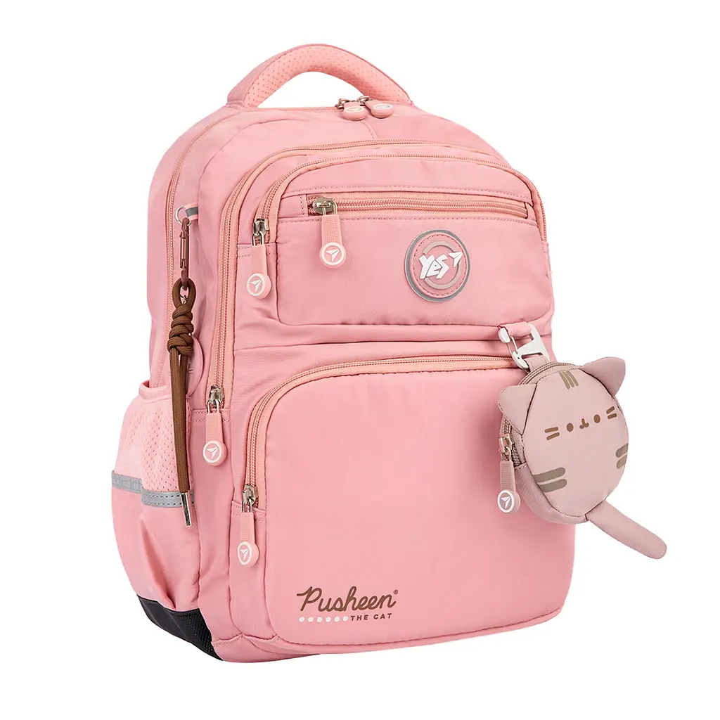 Рюкзак шкільний YES S-108 Pusheen Fatty 37х27х13 см Рожевий (559827)