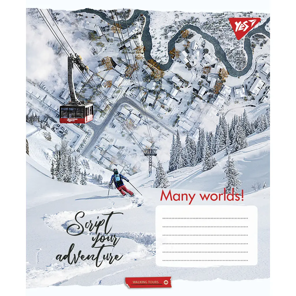 Зошит Yes А5 Many worlds! 96 аркушів, лінія (766508), в асортименті - фото 4