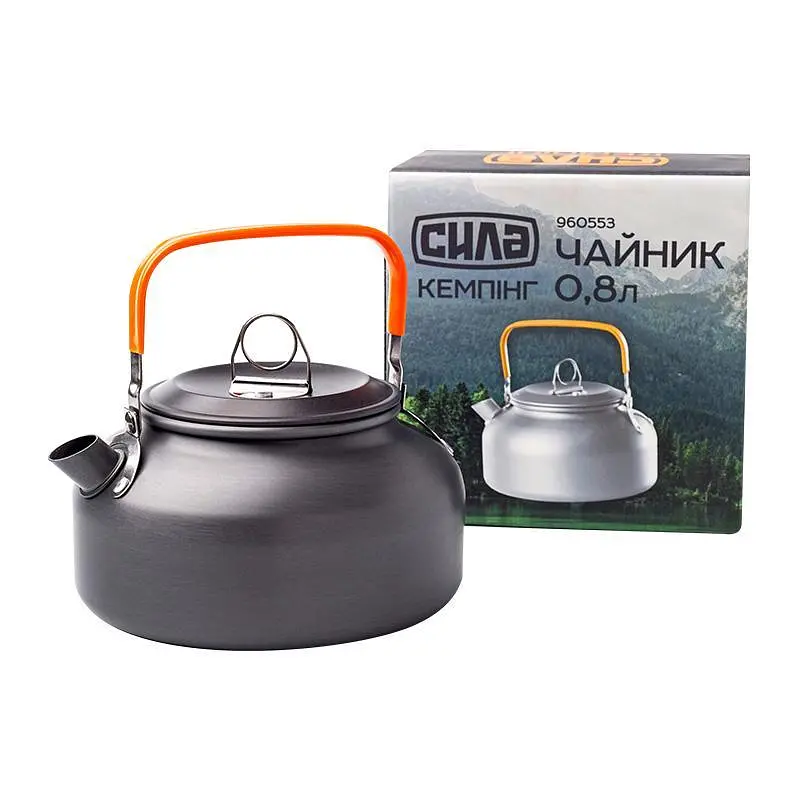 Чайник для походов Premium Pro 140х80/0,8 мм 0,8 л из анодированного алюминия 30412 - фото 2