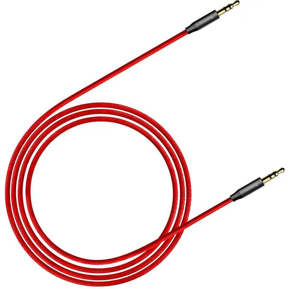 Аудио-кабель Baseus (CAM30-B91) Yiven M30 3.5мм-M/3.5 мм-M, 1м, Red/Black - фото 2