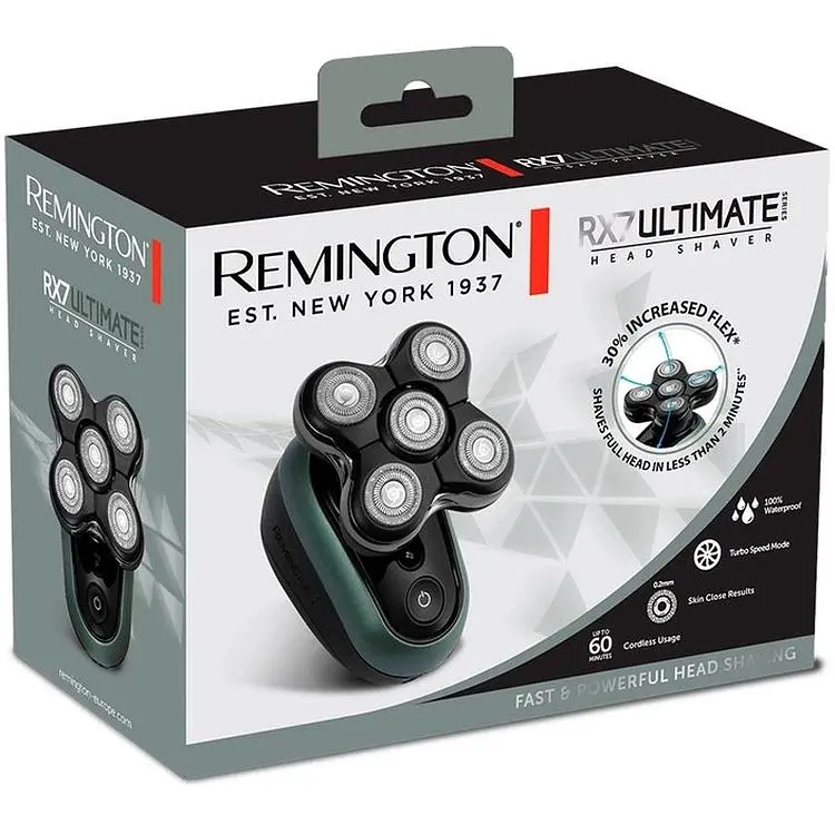 Електробритва для голови Remington Ultimate Series RX7 роторна чорно-зелена (XR1600) - фото 3
