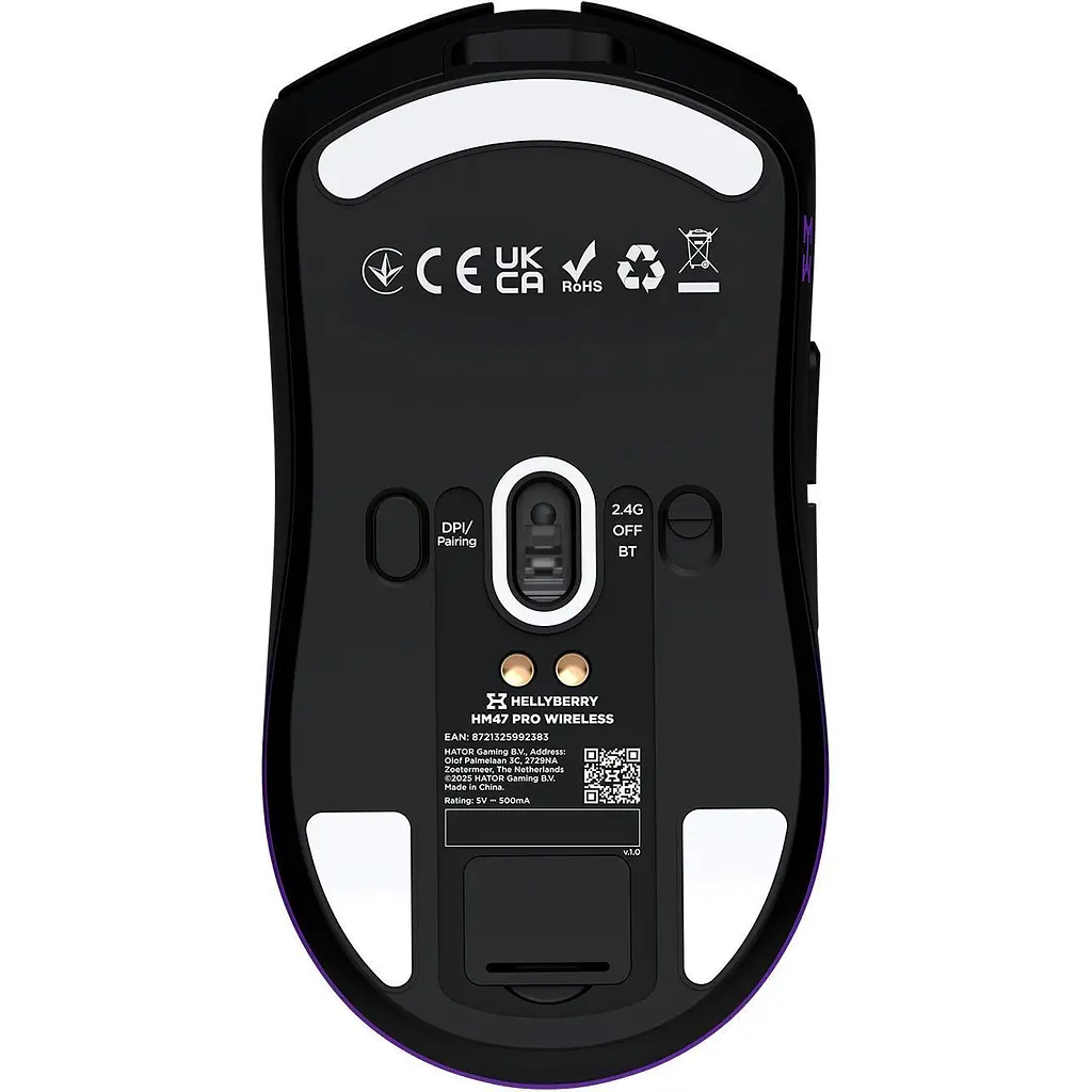 Миша Hellyberry HM47 Pro Wireless Black/Violet (HM47PRO_black_violet) - фото 7