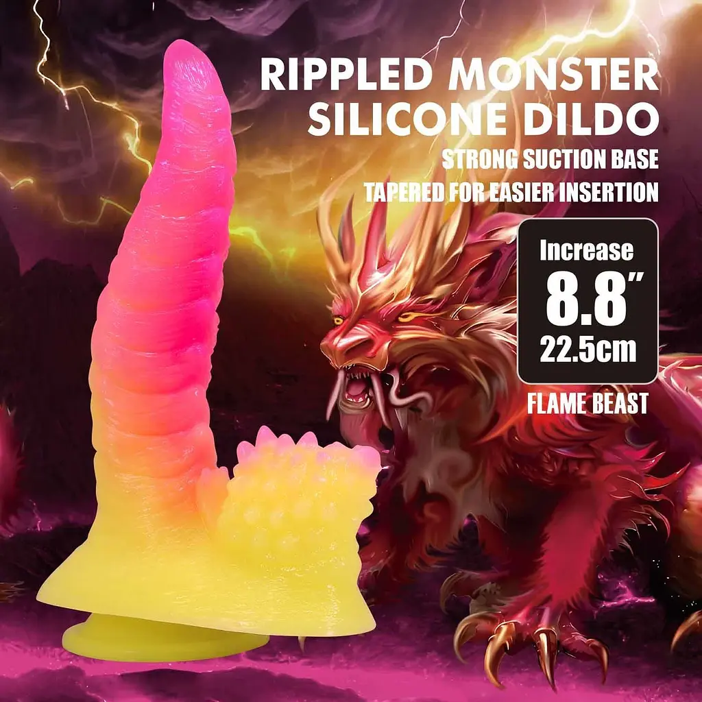 Фалоімітатор Power Monsters Flamebeast, 22.5 см (мульті) - фото 6