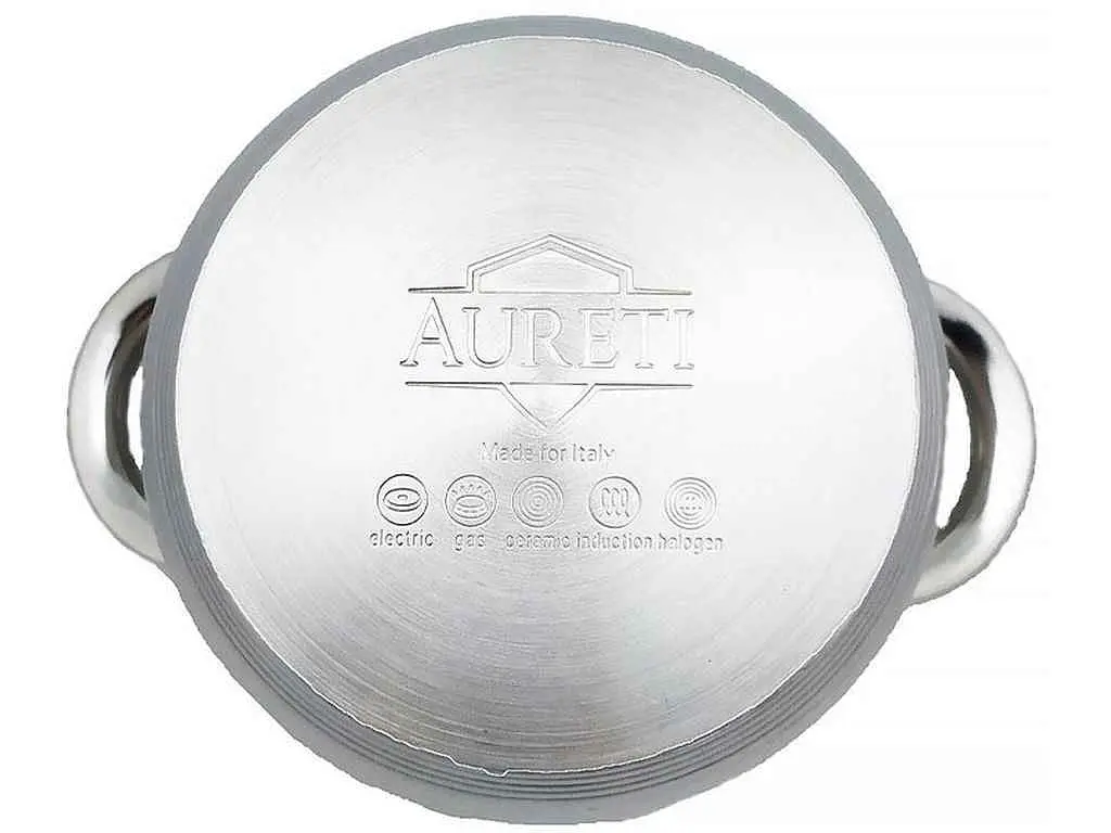 Каструля AURETI 3л 78451 нерж, скло кришка, 5ти шарове індук дно, мірна шкала PER TUTTI - фото 2