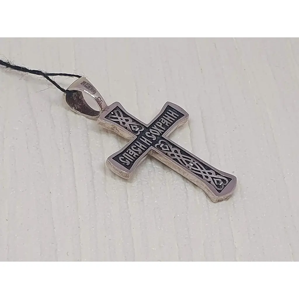 Золотий хрестик Харківська ювелірна фабрика. Розп'яття Христа. 11513-Ч БЕЛ - фото 3