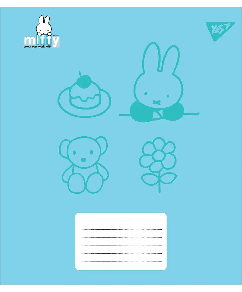 Набір зошитів шкільних YES А5/12 коса лінія Miffy Bunny 25 шт (767619) - фото 4
