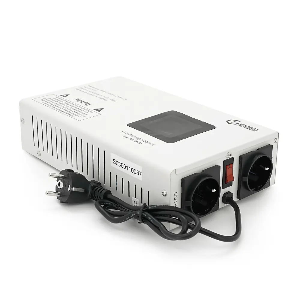 Стабілізатор напруги релейний настінного монтажу Europower SLIM-1000SBR LED, 1000VA 700W, 140-270Vac, SHUKO 2, Q1 - фото 2