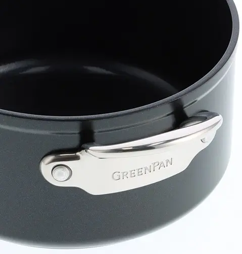 Каструля з кришкою GreenPan Barcelona Pro CC005334-001 24 см 4.9 л чорна - фото 2