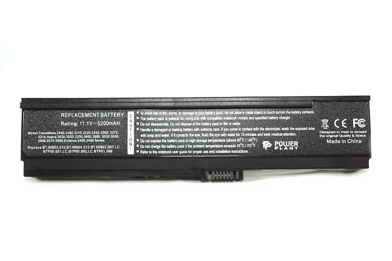 Акумулятор PowerPlant для ноутбуків ACER Aspire 3030 (BT.00603.010) 11.1V 5200mAh (NB00000211) - фото 2