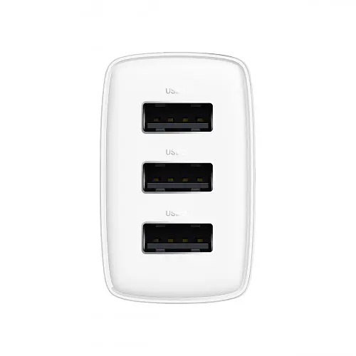 Сетевое зарядное устройство для Baseus Compact Charger 3USB 17 W CCXJ020102 White - фото 4