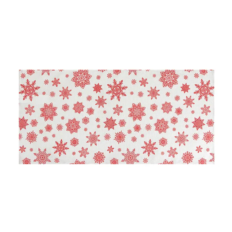 Набор вафельных полотенец Руно Красные снежинки 35х70 см 3 шт. (707_Червонісніжинки) - фото 3
