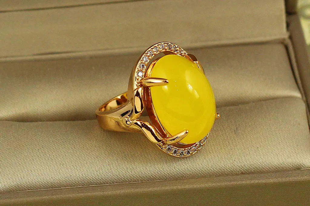 Кільце Xuping Jewelry Медовий атлас р 16 золотисте - фото 2