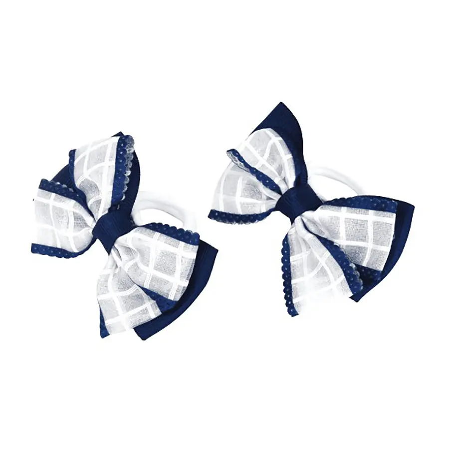 Резинки для волосся Подвійний бантик La-beauty 0101-146 в упаковці 12 шт - фото 3