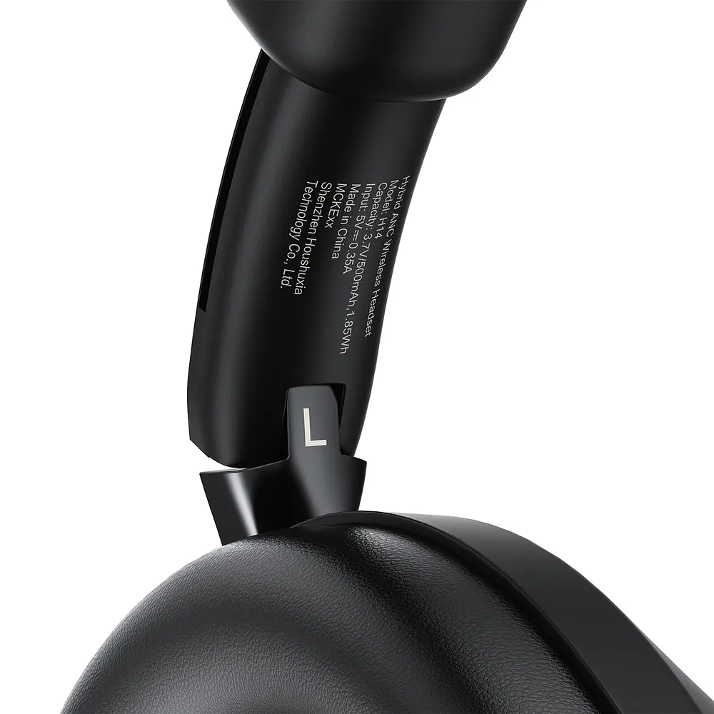 Бездротові накладні навушники ACEFAST H14 hybrid ANC wireless headset Black (6974316286264) - фото 5
