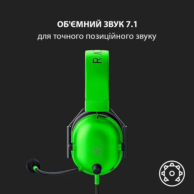 Навушники Razer з мікрофоном Blackshark V2 X Green (RZ04-03240600-R3M1) - фото 6