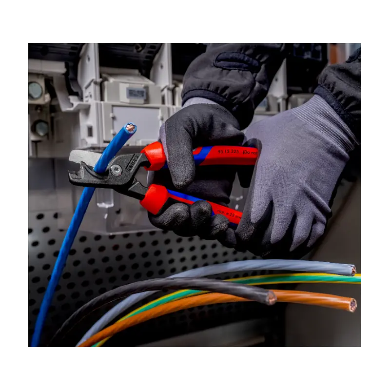 Ножиці для різання кабелів StepCut XL, 120мм.кв., 225мм KNIPEX 95 12 225, фосфатированные - фото 3