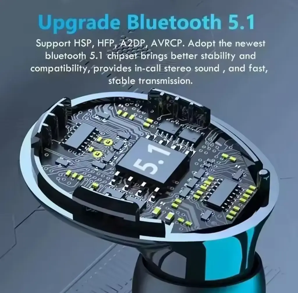Бездротові навушники M10 TWS bluetooth 5.1 black OPM з павербанком - фото 4