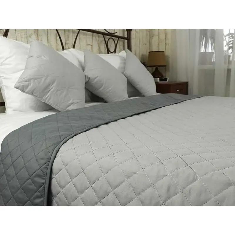 Декоративная подушка Руно Серый ромб 40х40 см серая - фото 2