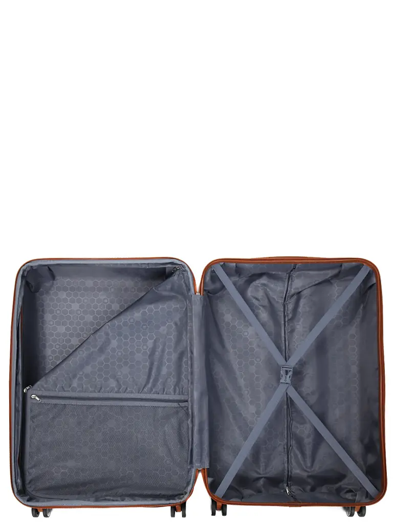 Валіза велика L ABS-пластик Worldline Airtex 629 76×52×30см 110л Коричнева - фото 11