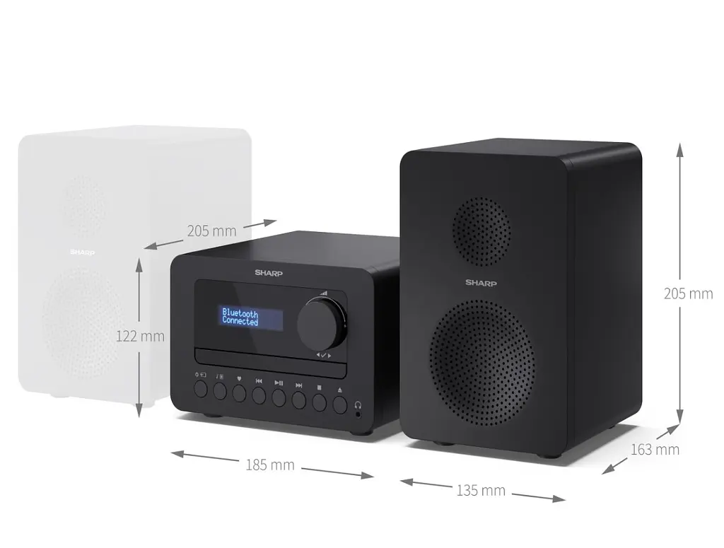 Музичний центр — Hi-Fi мікросистема Sharp XLB514 40W Bluetooth Black - фото 8