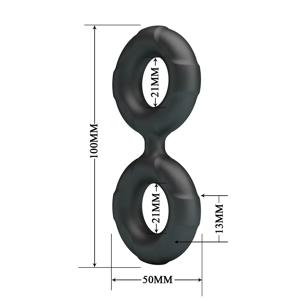 Ерекційне кільце Crazy Bull Super Soft Silicone Radwan, чорне PRETTY LOVE BI-210364 103646 - фото 6