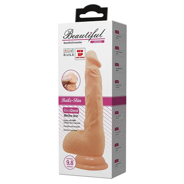 Вібратор Baile Реалістичний Beautiful Encounter Jason Vibrator Flesh, 25 см - фото 8