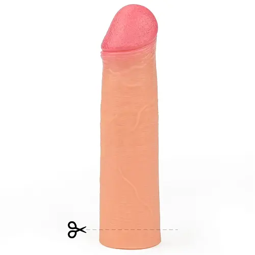 Еластична подовжуюча насадка на член Lovetoy Revolutionary Silicone Nature Extender, +5 см (тілесний) - фото 2