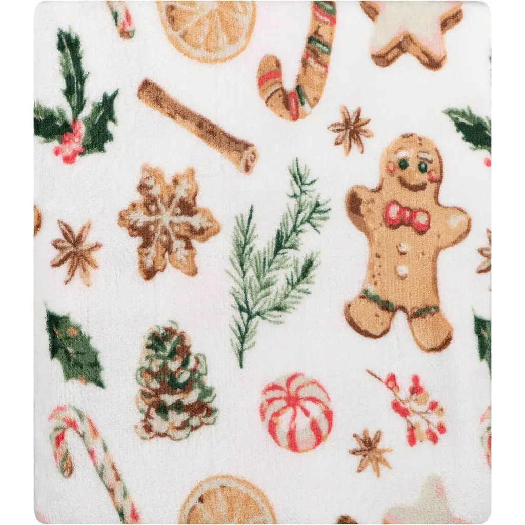 Плед Ardesto Flannel Имбирные пряники 160х200 см белый (ART0118PB) - фото 2