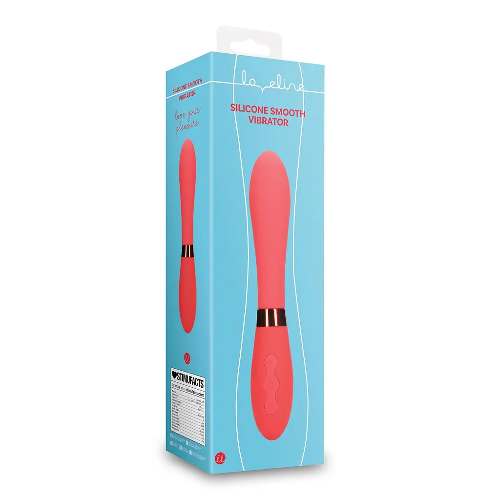 Вібратор Loveline Smooth Silicone G-Spot 20.5 см червоний - фото 10