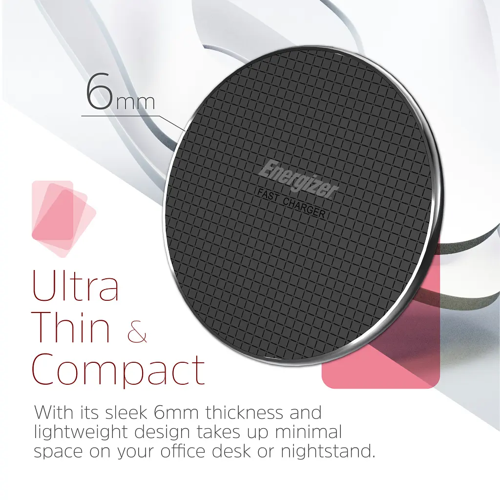 Зарядний пристрій Energizer Qi 15W wireless WCP107 black (WCP107) - фото 8