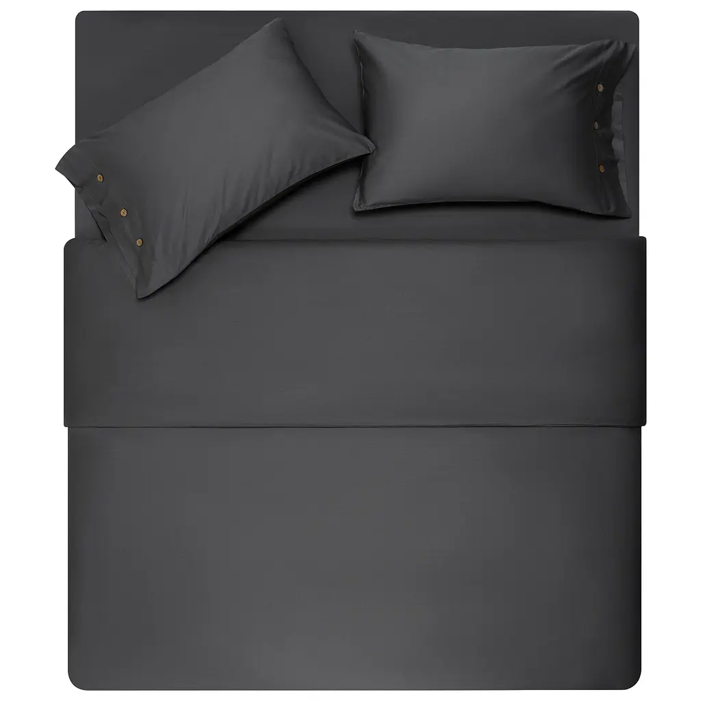 Простирадло на резинці Ardesto Mix & Match Premium сатин 180x200+30 см сіре (ART1820FSY) - фото 4