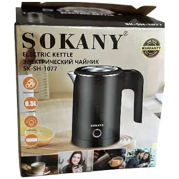 Електрочайник Sokany SK-SH-1077 міні 0.5 л 1000 Вт Чорний  - фото 5