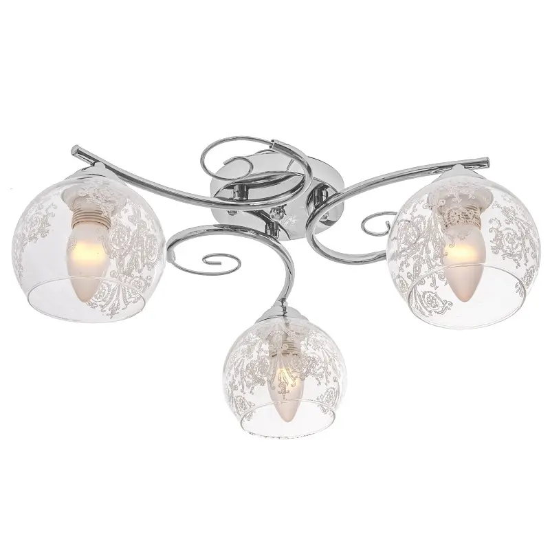 Люстра потолочная Brille в спальню E27 60W CH (LK-596C/3) - фото 4