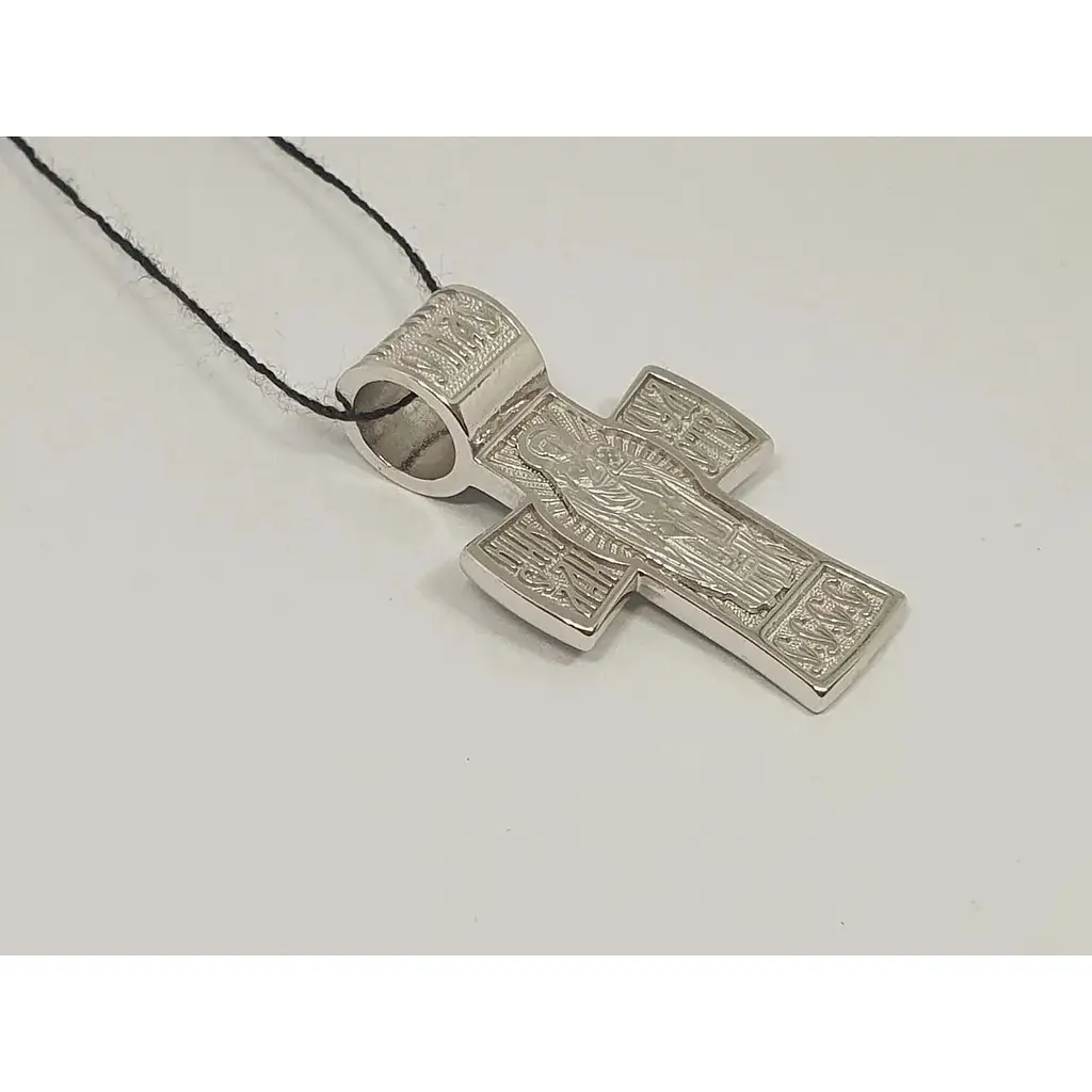 Срібний хрест Харківська ювелірна фабрика Розп'яття Христа і Микола Чудотворець. 3533-Р - фото 3
