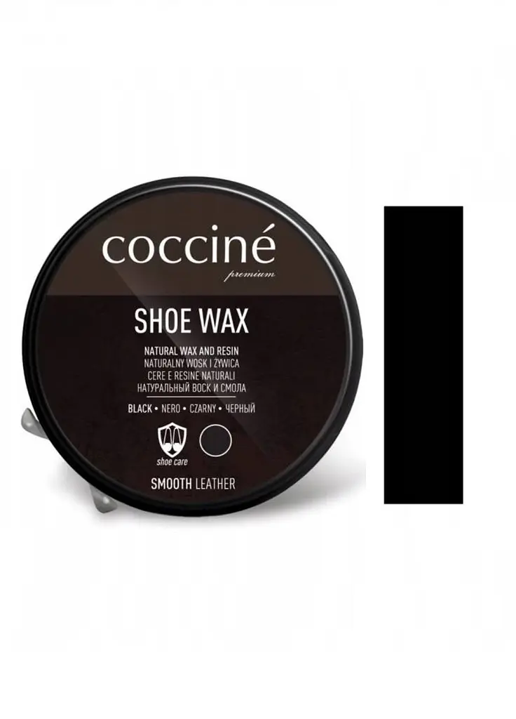 Крем-віск для шкіри Coccine Shoe Wax, 40 г, чорний