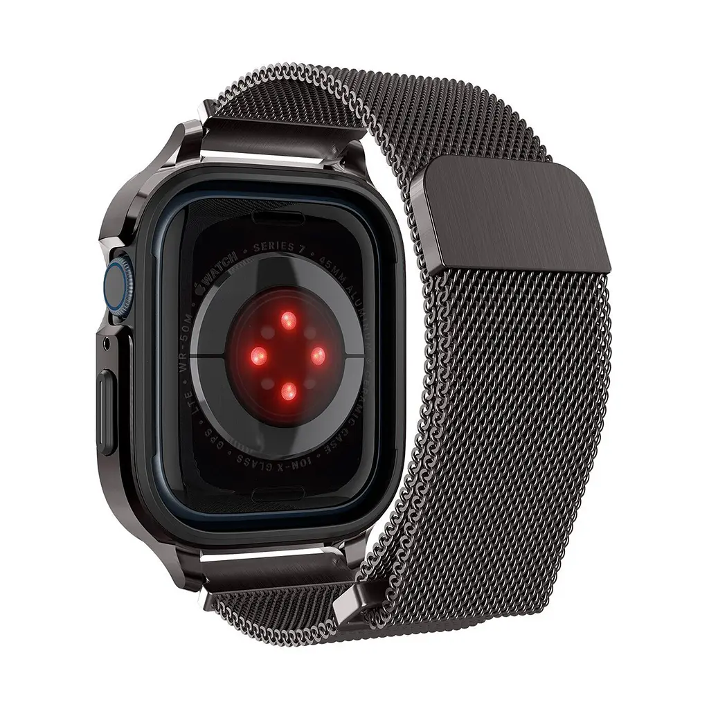 Чохол-ремінець Spigen Metal Fit Pro для Apple Watch 44/45mm Graphite (ACS04585) - фото 6
