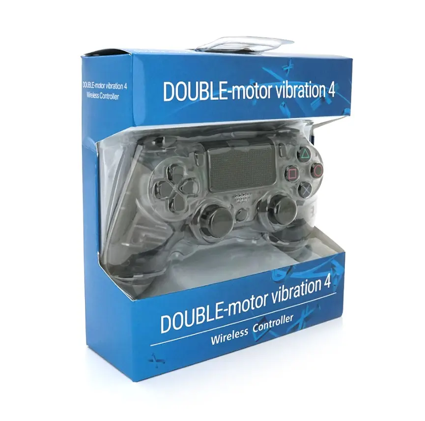Геймпад джойстик DoubleShock Wireless PS4 Double Motor Vibration DUALSHOCK 4 Transparent-White - фото 5