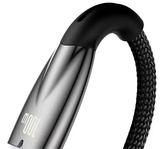 Кабель Baseus Glimmer Series Fast Charging Cable USB to Type-C 100W 2m CADH000501 Black - фото 3