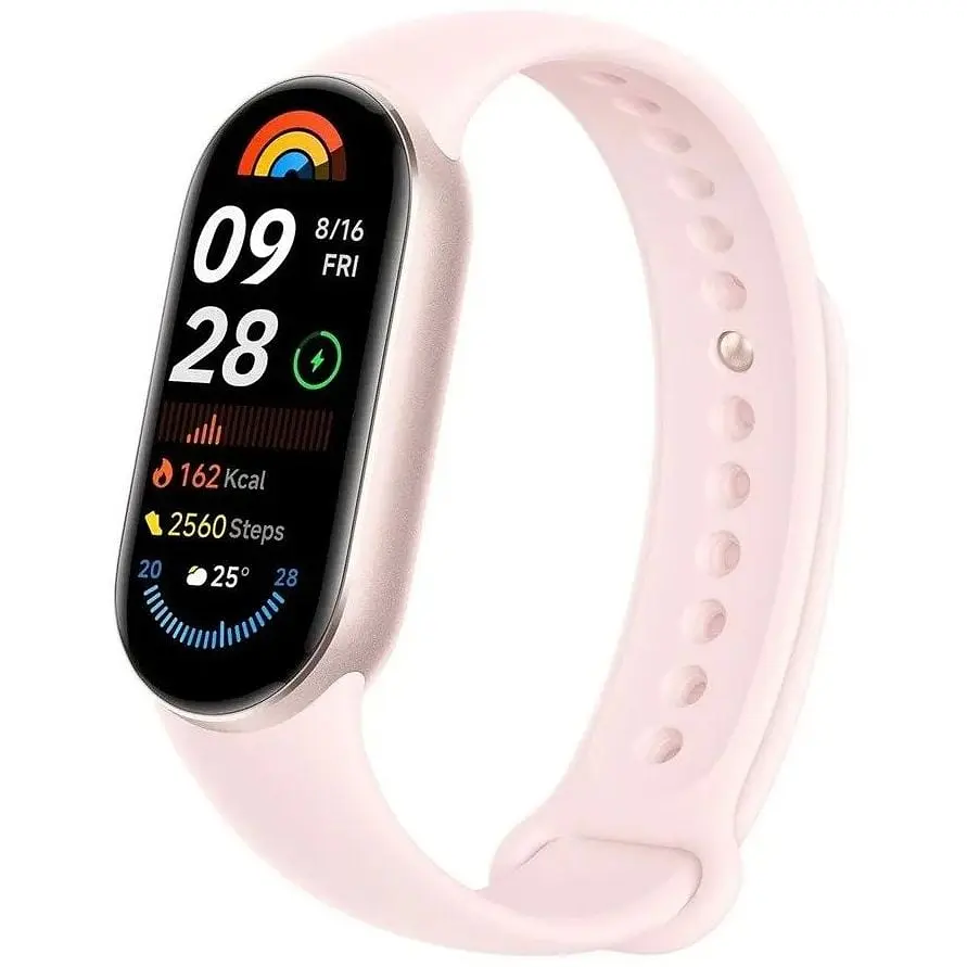 Фитнес-браслет Xiaomi Smart Band 9 Mystic Rose + металлический ремешок Type C Silver - фото 3