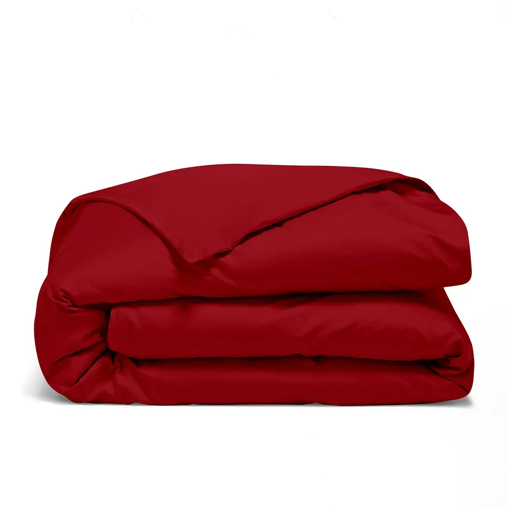 Комплект постільної білизни Cosas полуторний без простирадла BURGUNDY 160 x 220 см (Ranfors80_Burgundy_160_2) - фото 5