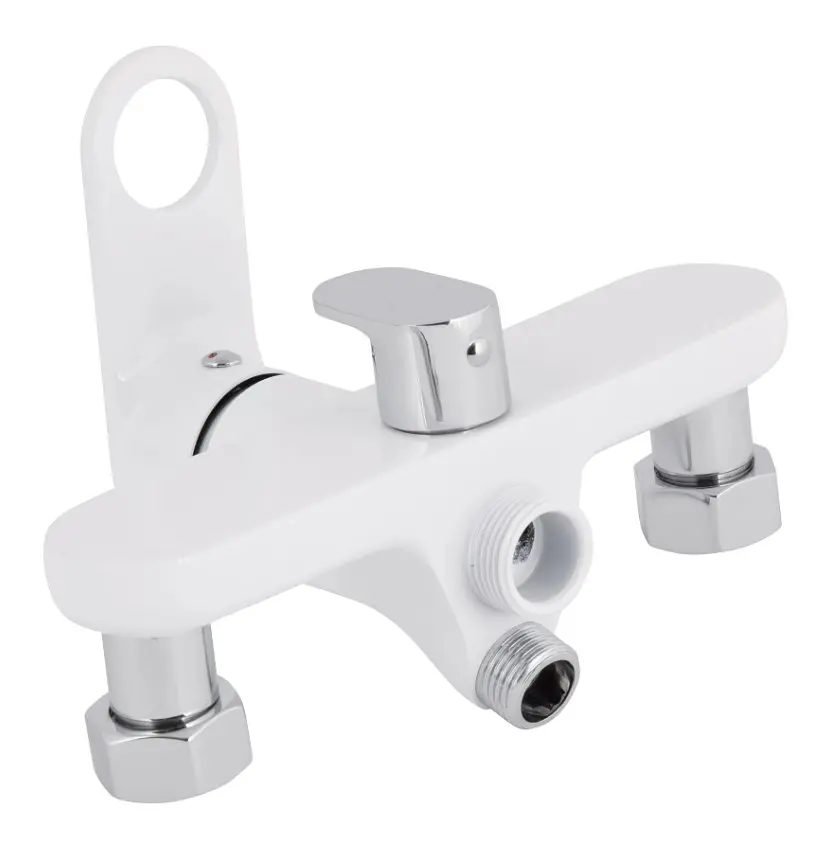 Змішувач для ванни Qtap Jay, Chrome/White (k35) з душовим гарнітуром QTJAY2601CRW45552 - фото 5
